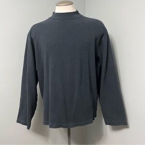 PIERRE CARDIN Dark blue Long Sleeve striped sweater top Mens size Large cotton